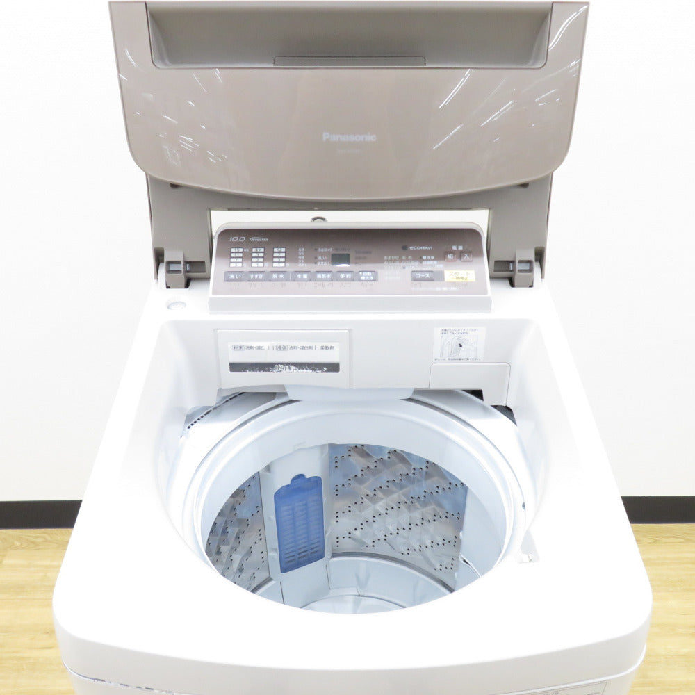 Panasonic パナソニック 全自動電気洗濯機 NA-FA100H3 10.0kg 2017年製 ブラウン 簡易乾燥機能付 洗浄・除菌済み  ｜コンプオフ プラス – コンプオフプラス 公式ショップ