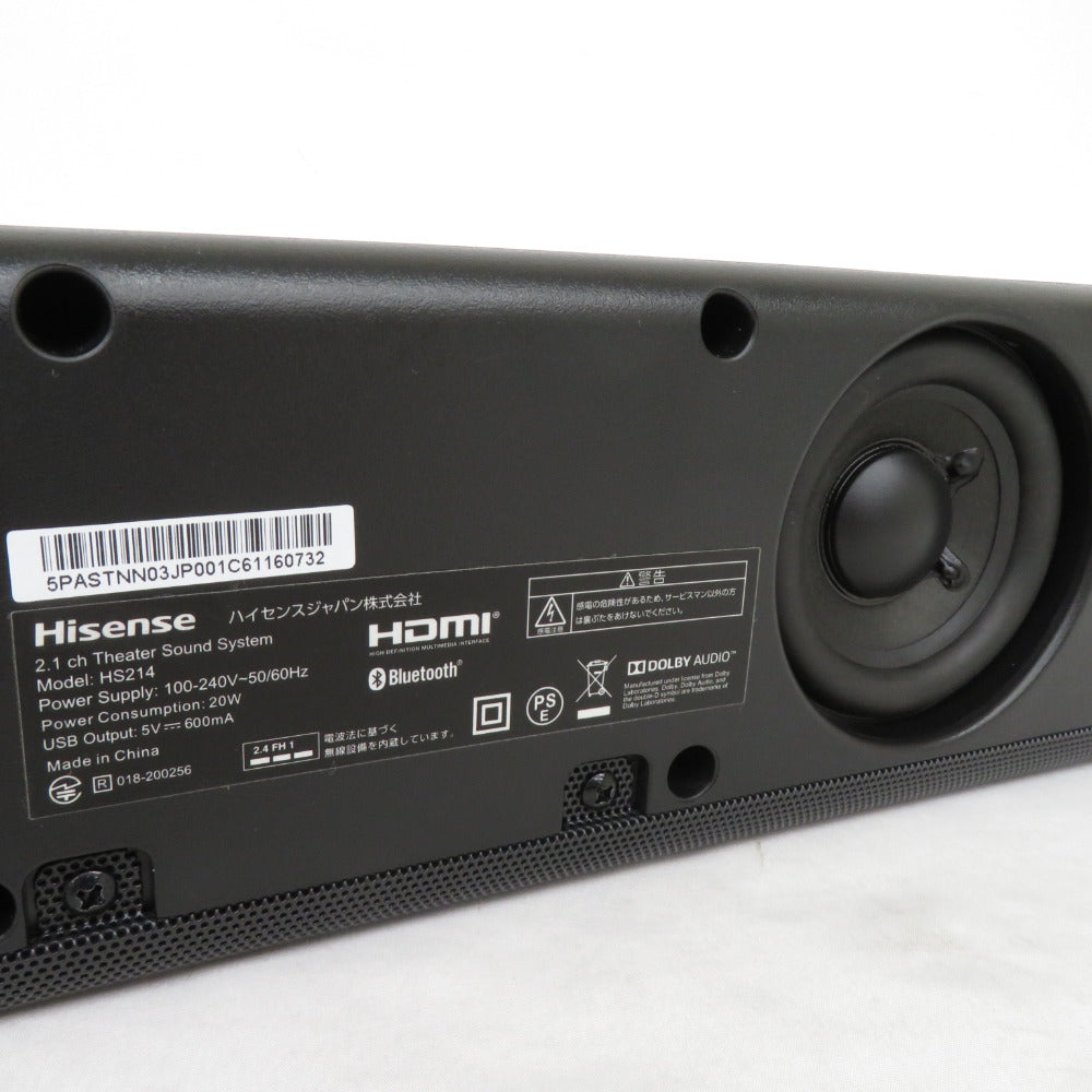 Hisense サウンドバー HS214 HS214 | ハイセンスジャパン株式会社
