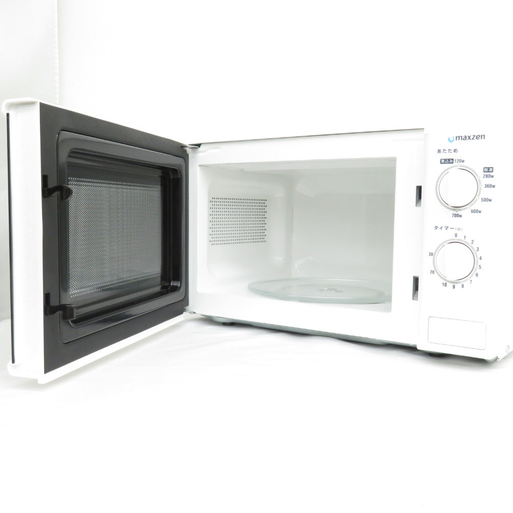 maxzen マクスゼン JM17BGZ01 [60Hz専用(西日本)]  17L ターンテーブル シンプル 単機能 700W プッシュボタン 1人暮らし 2021年製