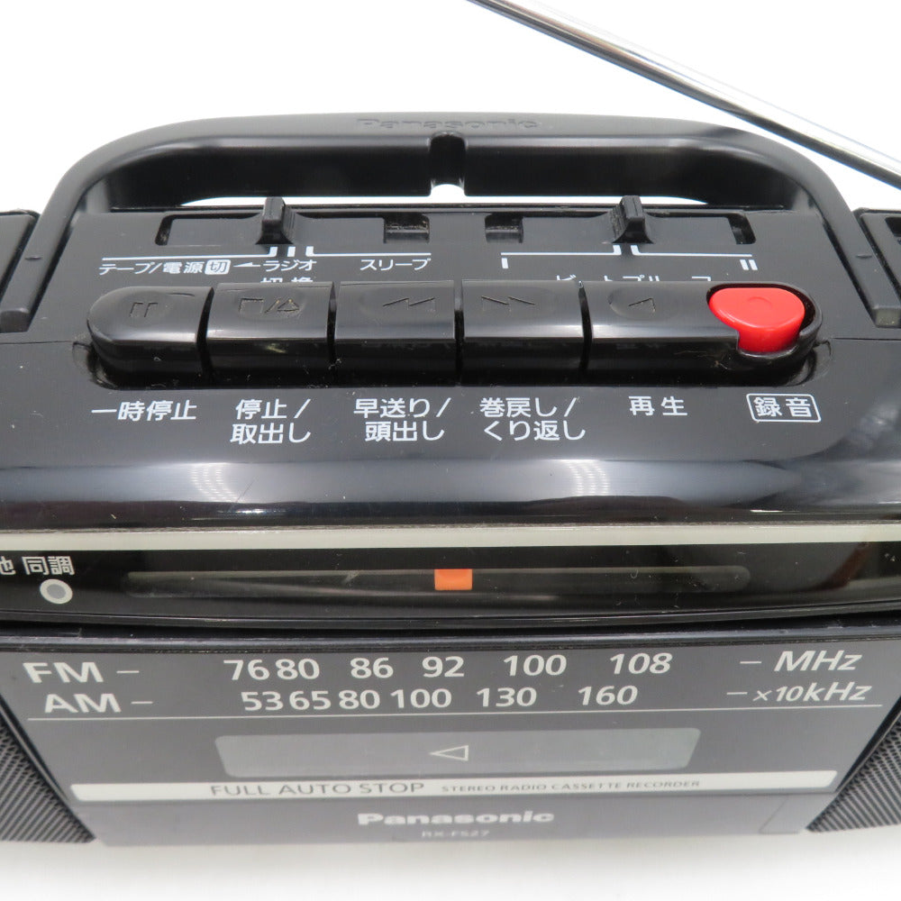 Panasonic パナソニック オーディオ機器 ステレオラジオ カセットレコーダー ラジカセ ブラック RX-FS27