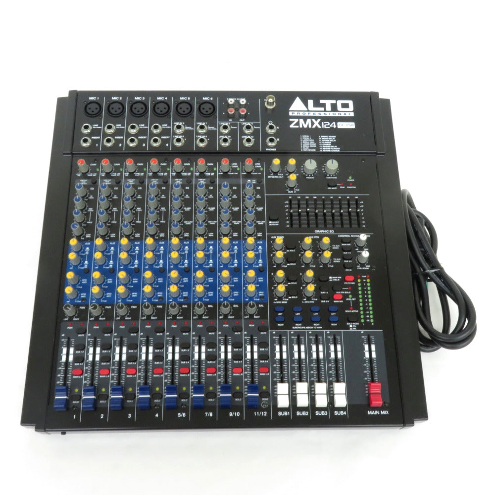 Alto アルト 音響機材 USBインターフェイス内蔵ミキサ ZMX124FX USB