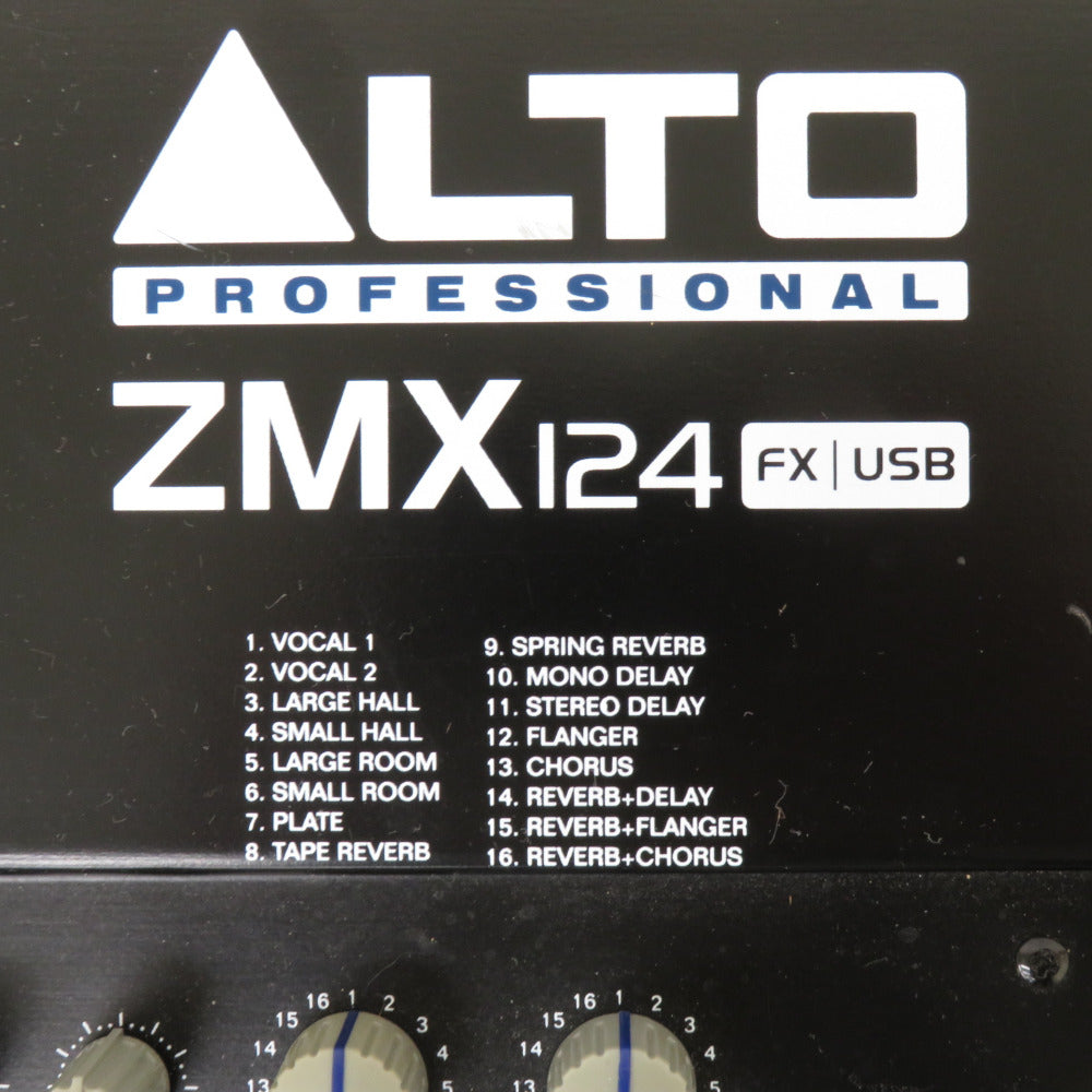 Alto アルト 音響機材 USBインターフェイス内蔵ミキサ ZMX124FX USB
