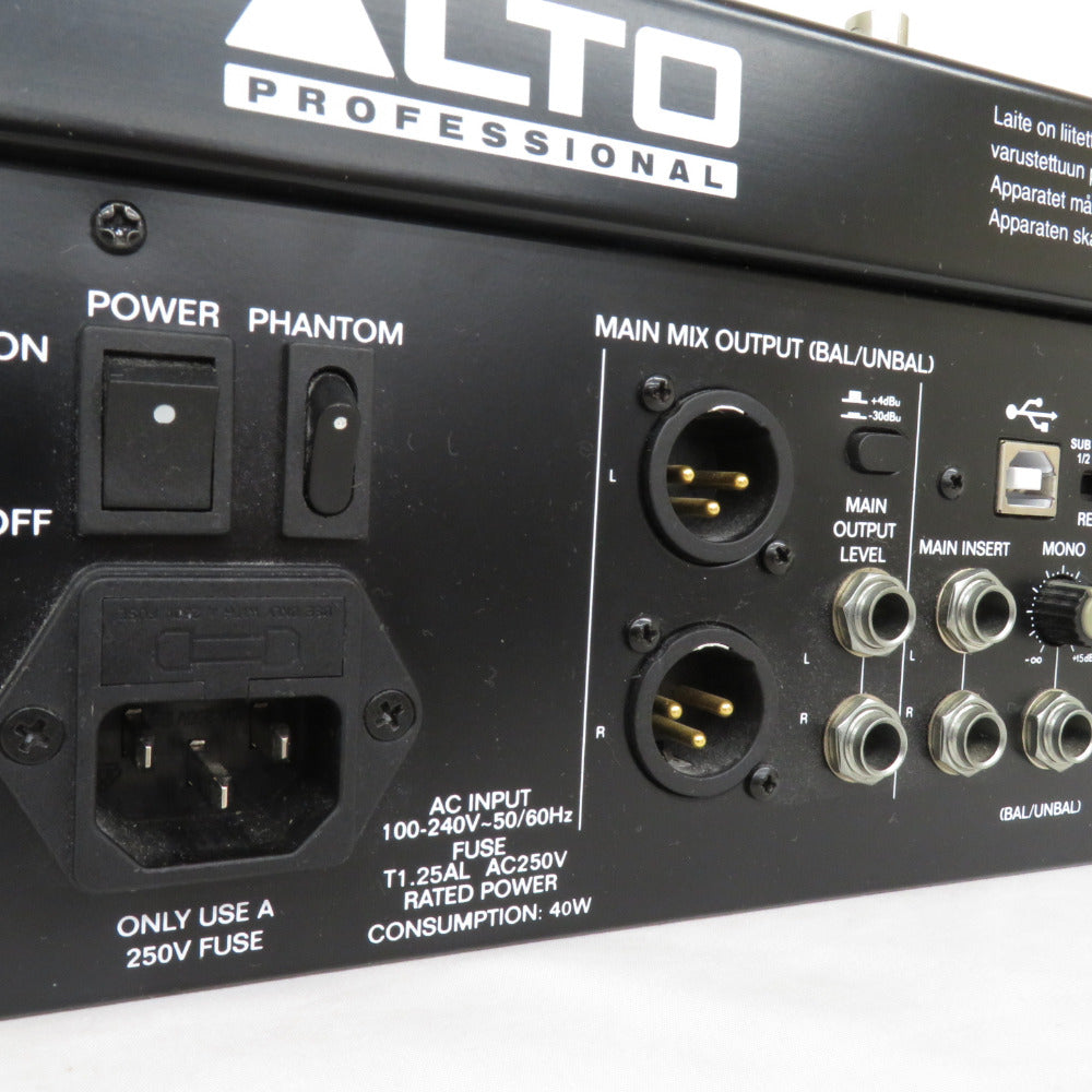 Alto アルト 音響機材 USBインターフェイス内蔵ミキサ ZMX124FX USB