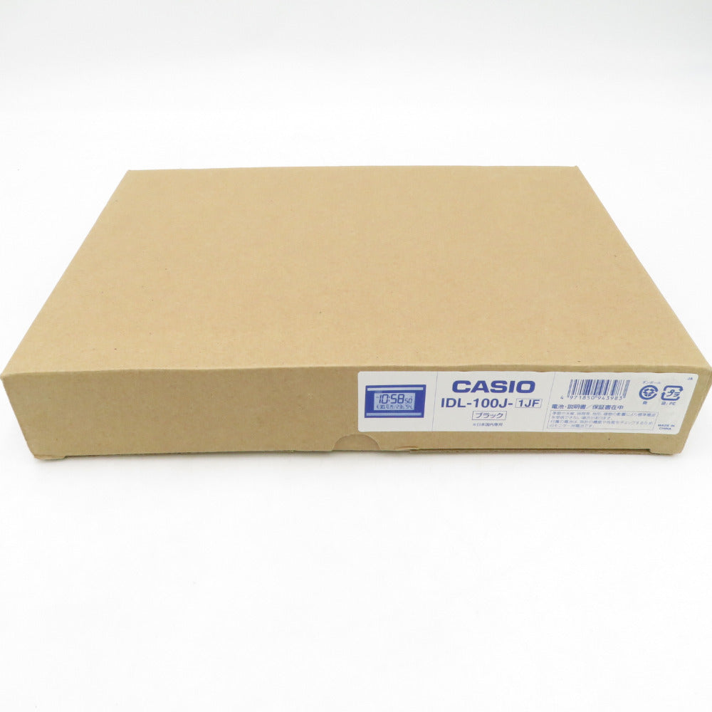 CASIO (カシオ)  電波時計 掛け置き兼用 温度・湿度計付き IDL-100J-1JF 未使用品