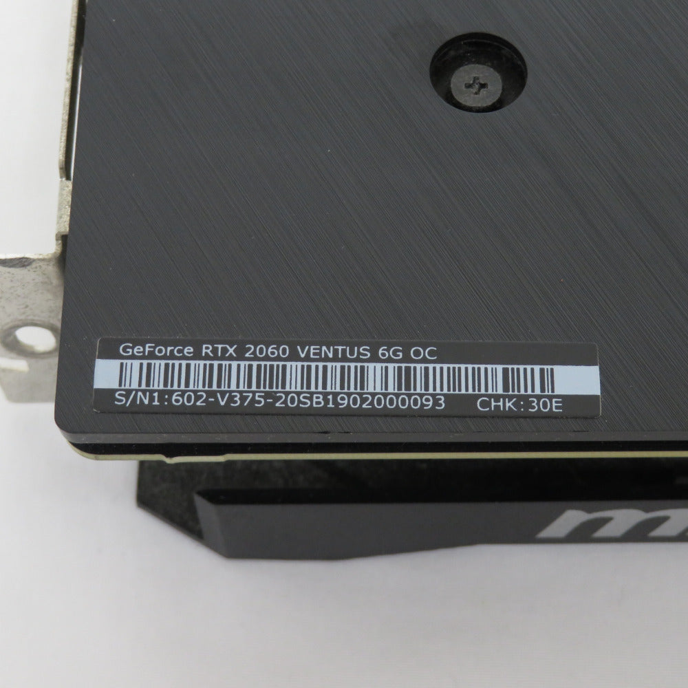 MSI エムエスアイ ジャンク品 グラフィックボード GeForce RTX 2060 VENTUS 6G OC 動作未確認