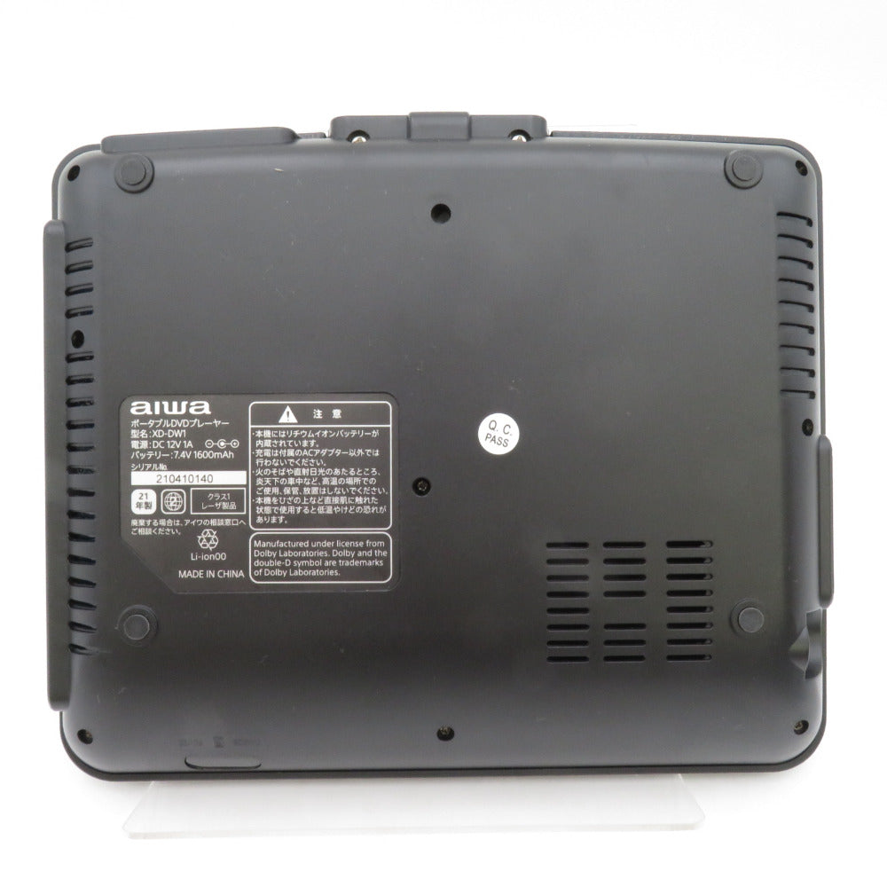 AIWA アイワ  7インチ ポータブルDVDプレーヤー XD-DW1 ※リモコン欠品 XD-DW1