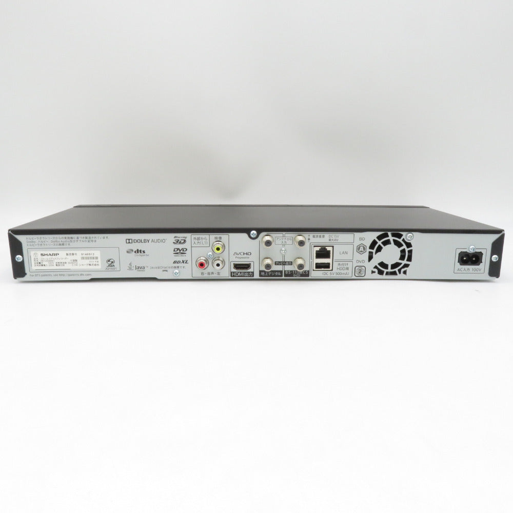 SHARP シャープ BDレコーダー AQUOSブルーレイ 2B-C05BW1 2019年製 2番組同時録画