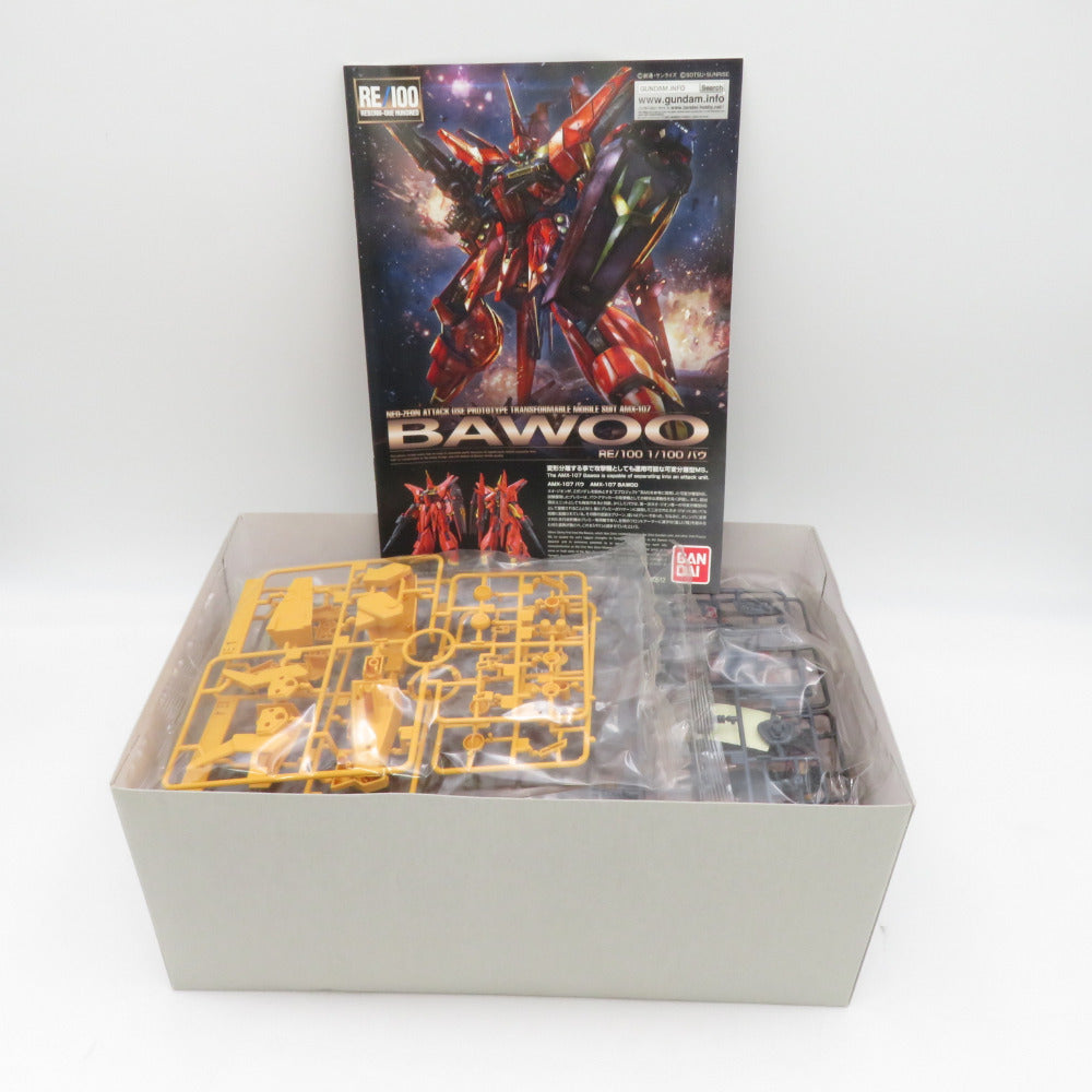 BANDAI 未組立品 RE/100 1/100 AMX-107 バウ 機動戦士ガンダムZZ 箱
