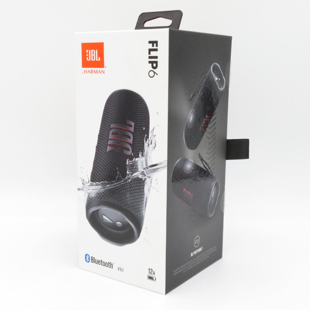 JBL FLIP (ジェービーエル フリップ) オーディオ機器 Flip6 ワイヤレススピーカー ブラック TypeCケーブル欠品 JBLFLIP6BLK