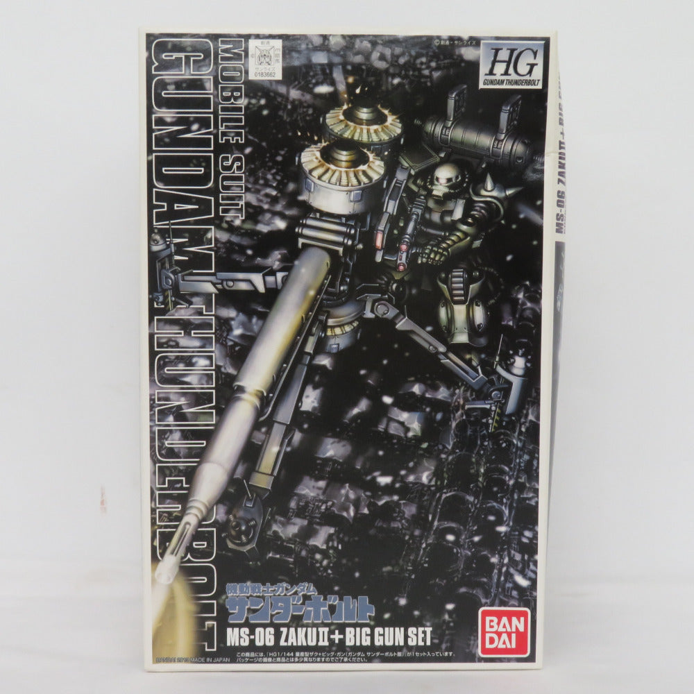 BANDAI HG 1/144 量産型ザク＋ビッグガン (ガンダムサンダーボルト版) 機動戦士ガンダム サンダーボルト 未組立品 箱・取説イタミ有 バンダイ プラモデル