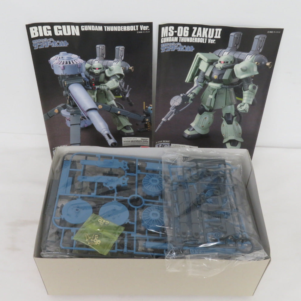 BANDAI HG 1/144 量産型ザク＋ビッグガン (ガンダムサンダーボルト版) 機動戦士ガンダム サンダーボルト 未組立品 箱・取説イタミ有 バンダイ プラモデル