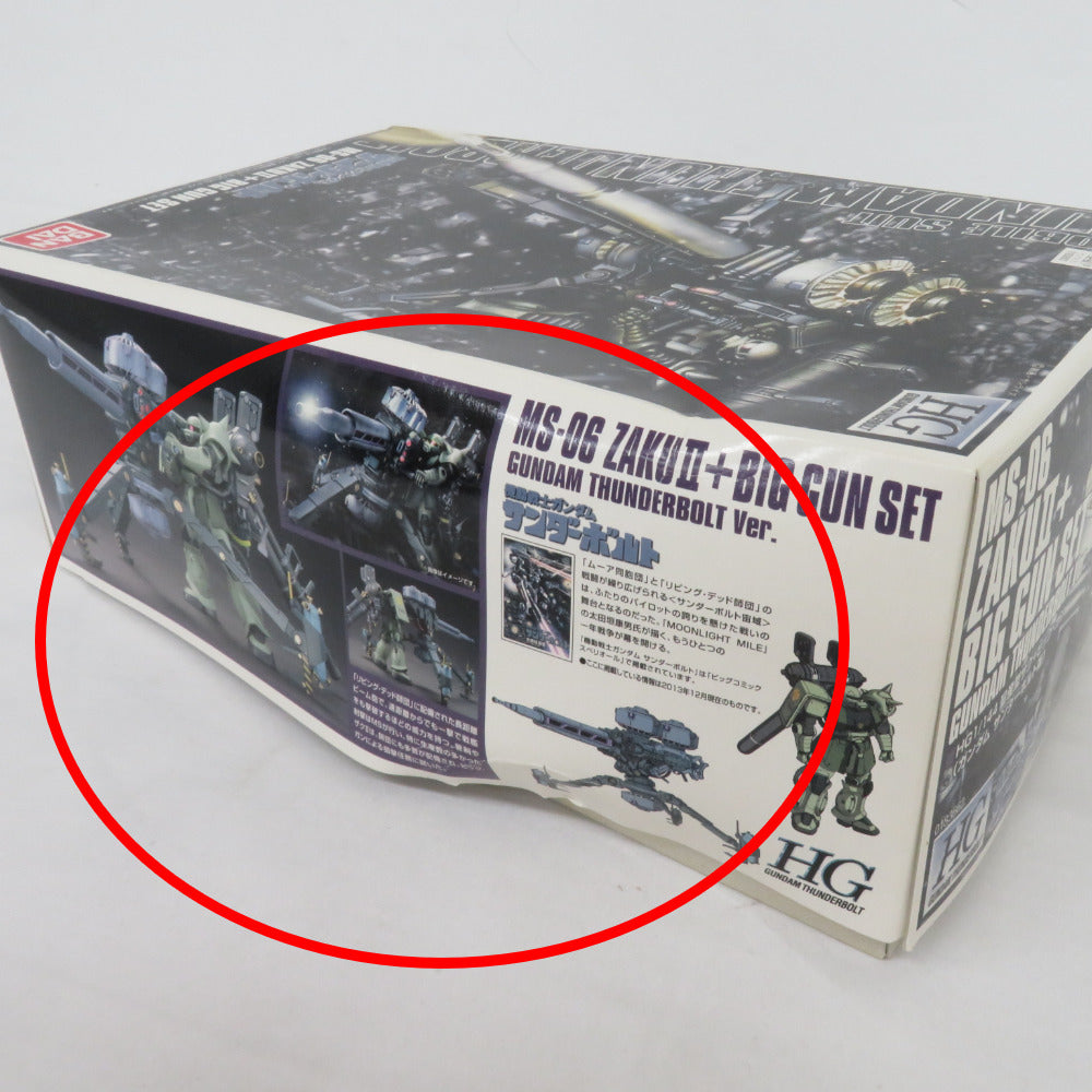 BANDAI HG 1/144 量産型ザク＋ビッグガン (ガンダムサンダーボルト版) 機動戦士ガンダム サンダーボルト 未組立品 箱・取説イタミ有 バンダイ プラモデル