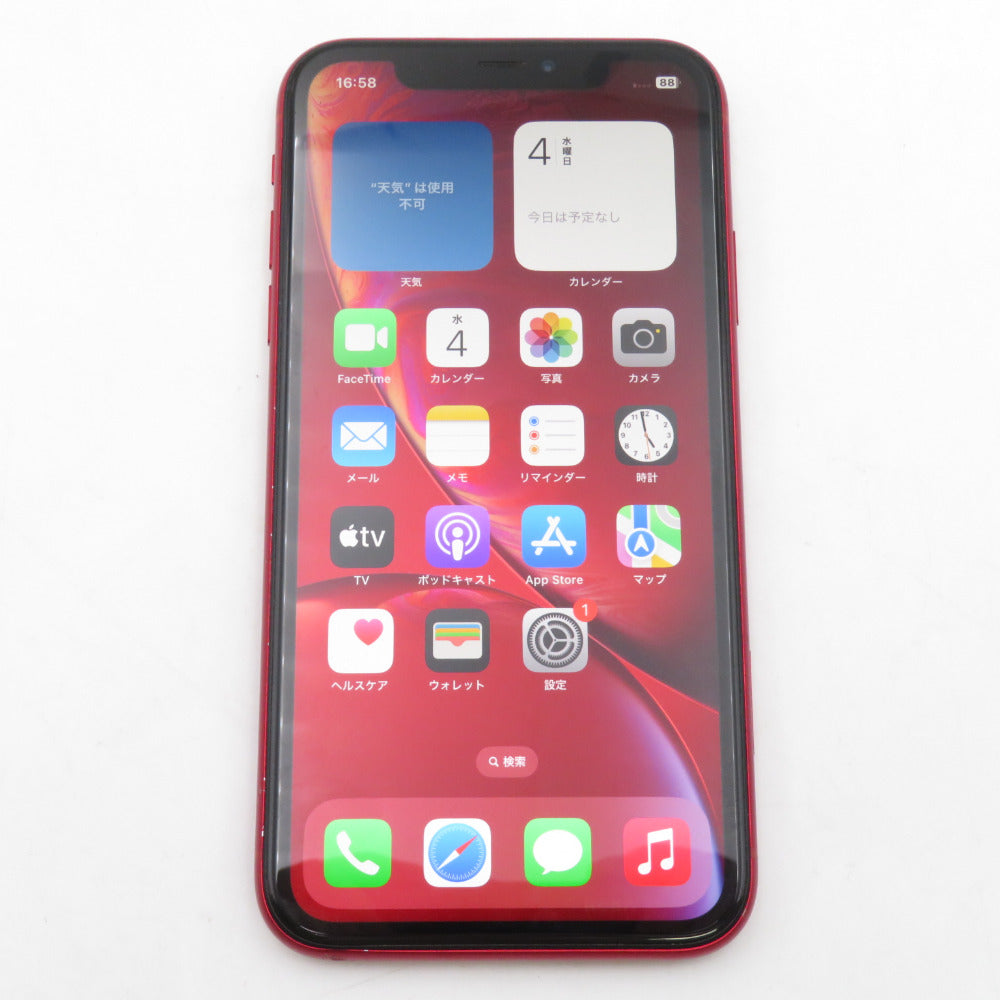 Apple [au版] iPhone XR 128GB レッド 利用制限〇 SIMロックなし 本体のみ NT0N2J/A A2106