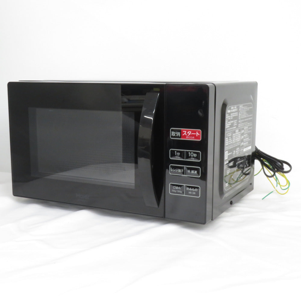 Haier (ハイアール) 電子レンジ 単機能レンジ ターンテーブル 17L ブラック 2024年製 KS-MW23T17-BK アウトレット品 未使用品
