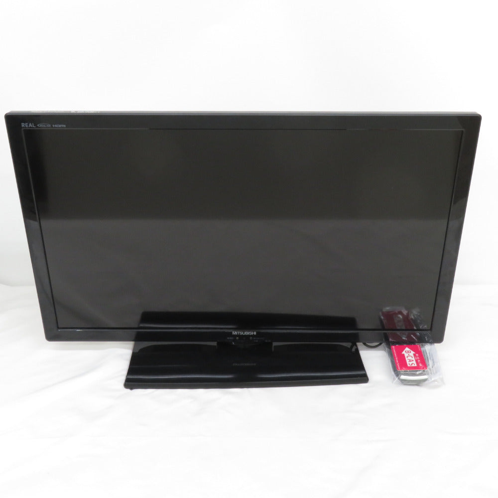 MITSUBISHI (三菱電機 ミツビシ) テレビ REAL LED液晶テレビ 32型 2014年製 リモコン互換品 テレビスタンド傾きあり