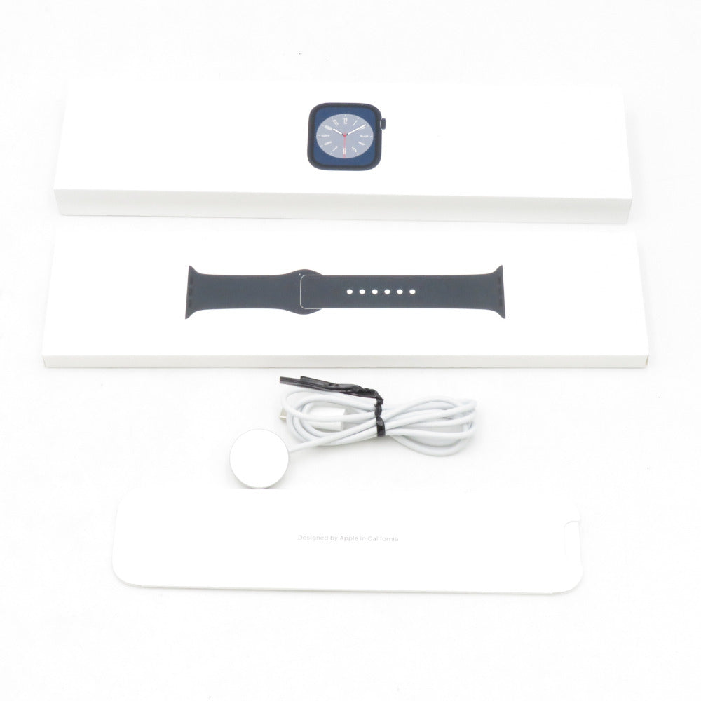 Apple Watch Series 8 45mm GPSモデル MNP13J/A A2771 ミッドナイトアルミニウムケース ミッドナイトスポーツバンド