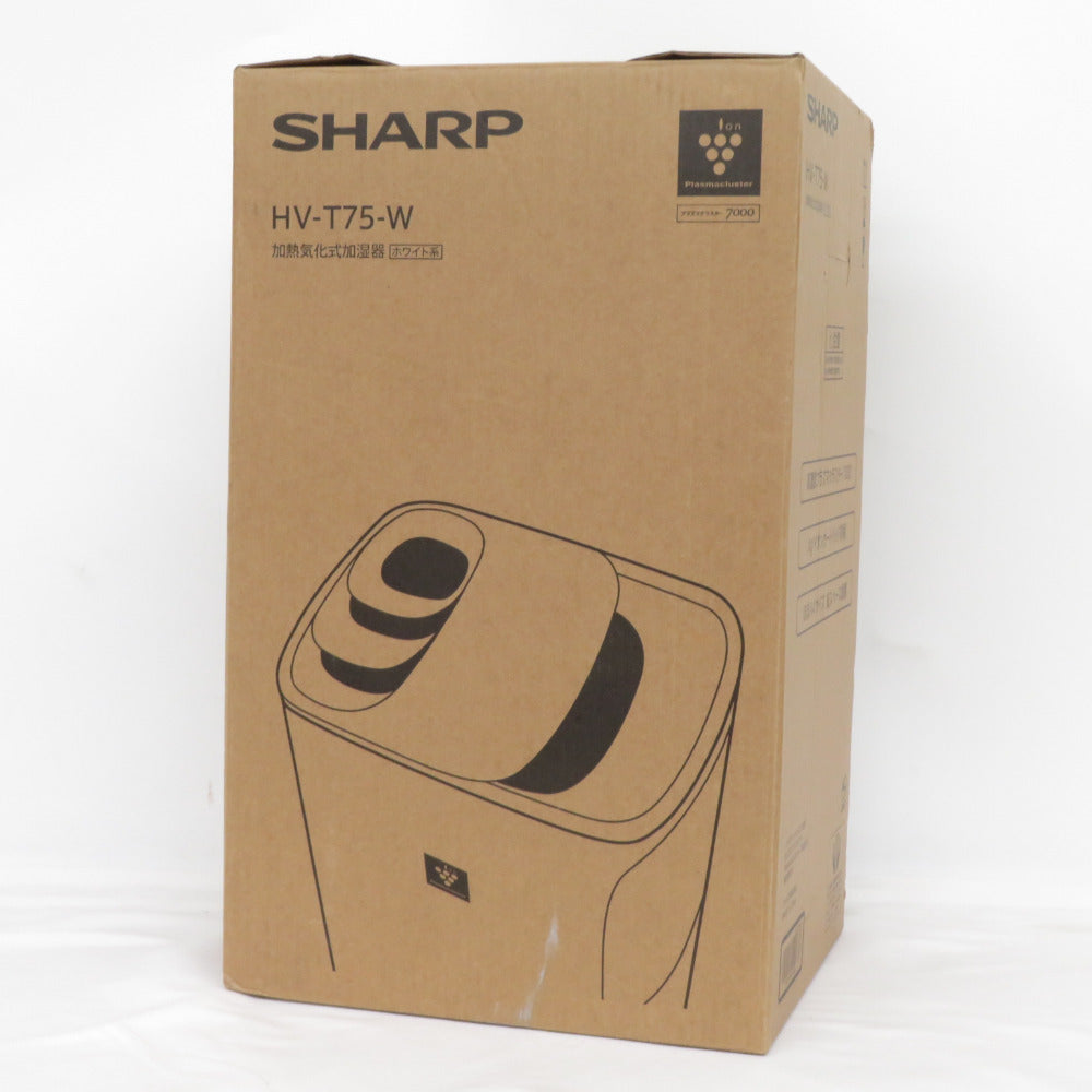 SHARP (シャープ) ハイブリッド式加湿器 プラズマクラスター7000 プレミアムホワイト 4.0L 木造12.5畳まで/プレハブ21.0畳まで HV-T75-W 未使用品