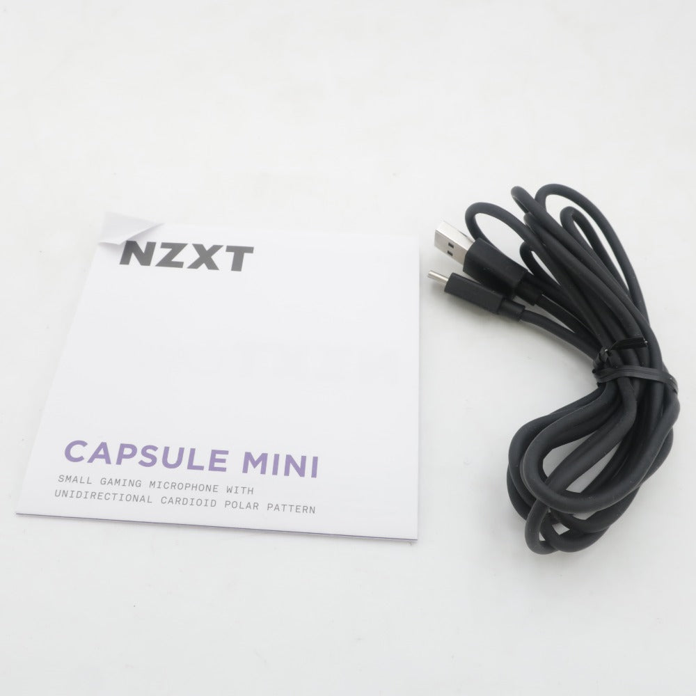NZXT エヌゼットエックスティー オーディオ機器 Capsule Mini White カーディオイド スモールゲーミングマイク 有線 AP-WMMIC-W1