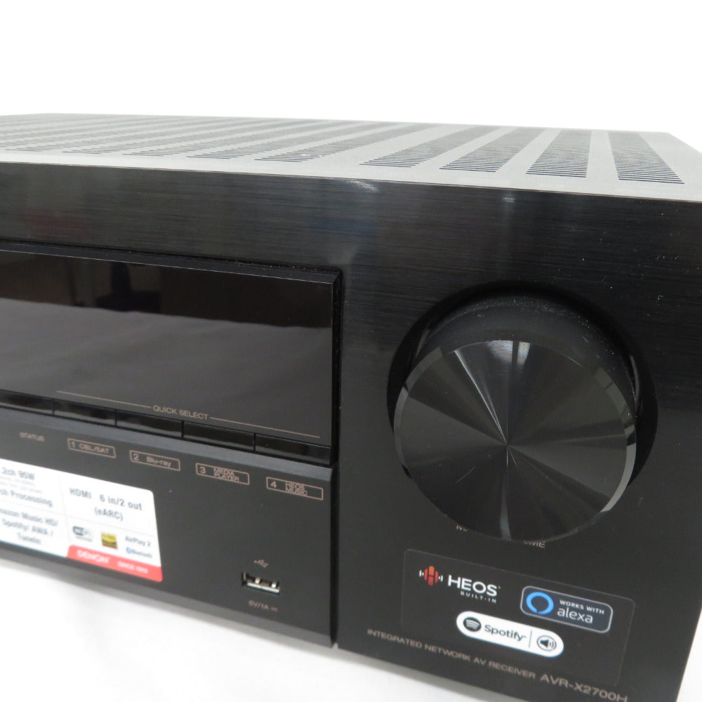DENON (デノン) 7.2ch AVサラウンドレシーバー AVアンプ AVレシーバー ブラック ハイレゾ 5.6 MHz DSD & ハイレゾ音源対応 AVR-X2700H