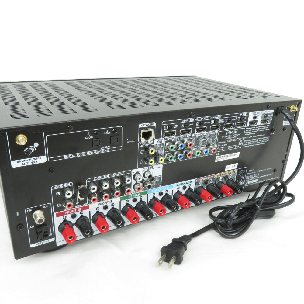 DENON (デノン) 7.2ch AVサラウンドレシーバー AVアンプ AVレシーバー ブラック ハイレゾ 5.6 MHz DSD & ハイレゾ音源対応 AVR-X2700H
