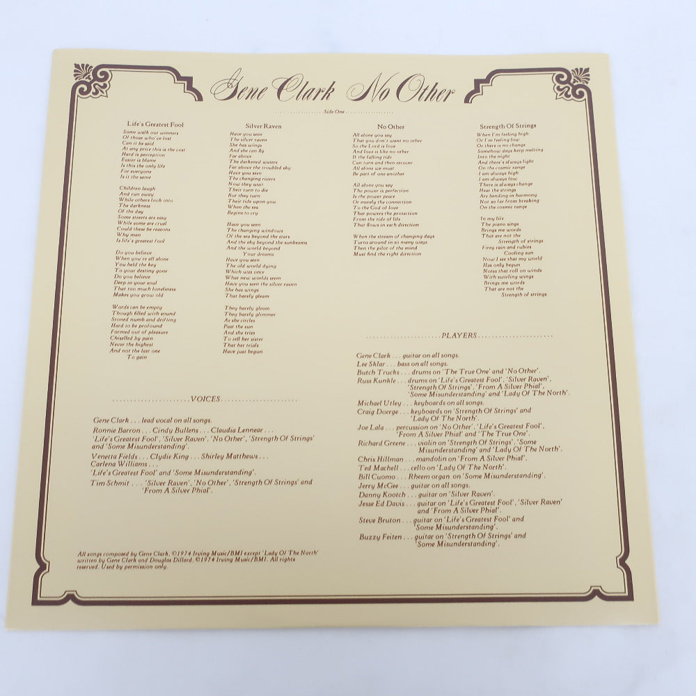 レコード Gene Clark　No Other