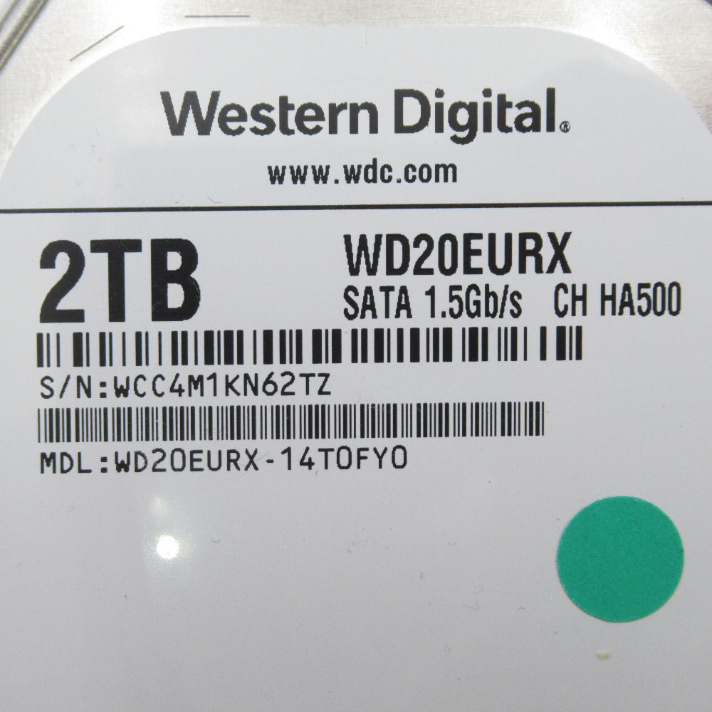 WesternDigital ウェスタンデジタル HDD 2TB WD TV録画 オーディオ/ビデオ 3.5インチ 内蔵HDD WD20EURX 本体のみ