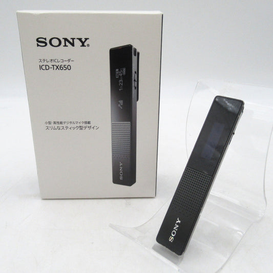 sony ソニー ステレオICレコーダー ICD-TX650 : 16GB 高性能デジタルマイク内蔵 ブラック ICD-TX650 B
