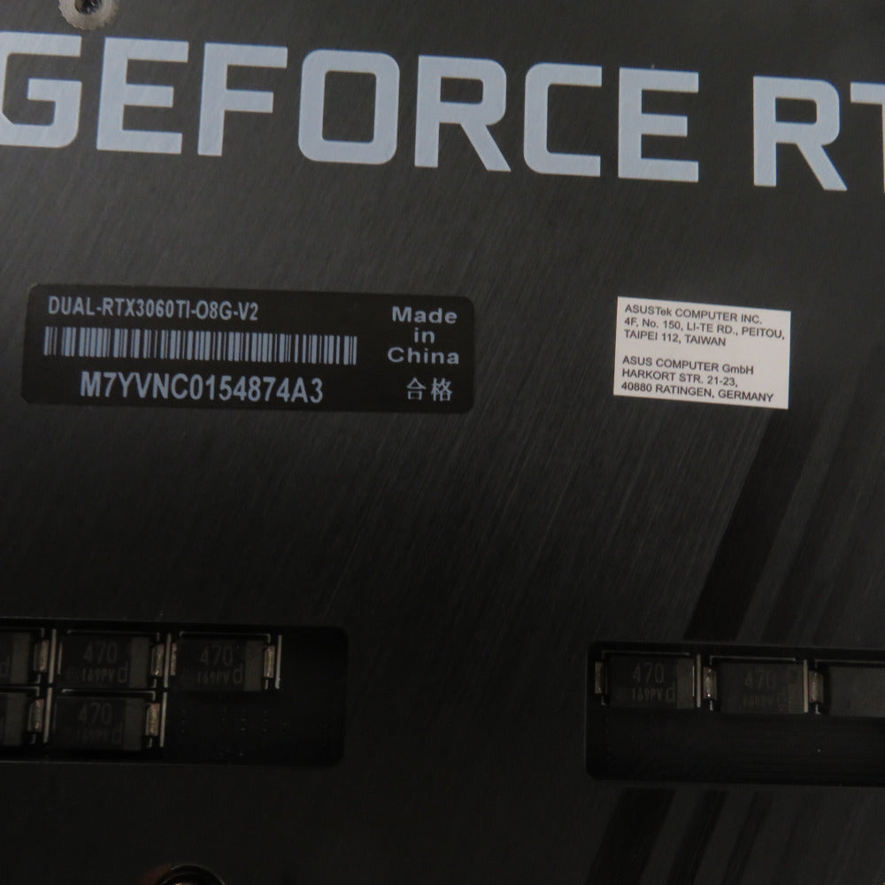ASUS エイスース DUAL-RTX3060TI-O8G-V2 グラフィックボード オーバークロック版ビデオカード DUAL-RTX3060TI-8G-V2