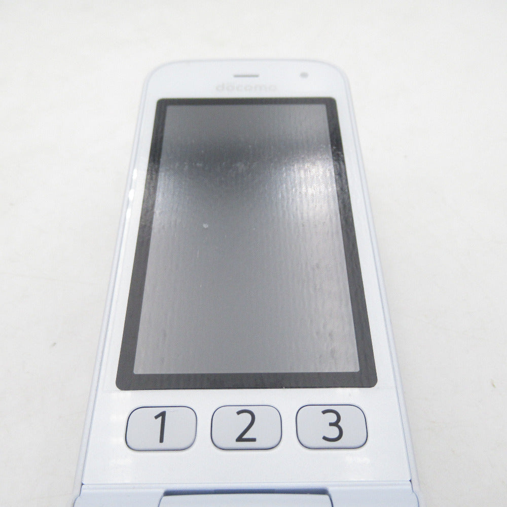 docomo らくらくホン F-01M ホワイト 2019年 ガラケー｜コンプオフ