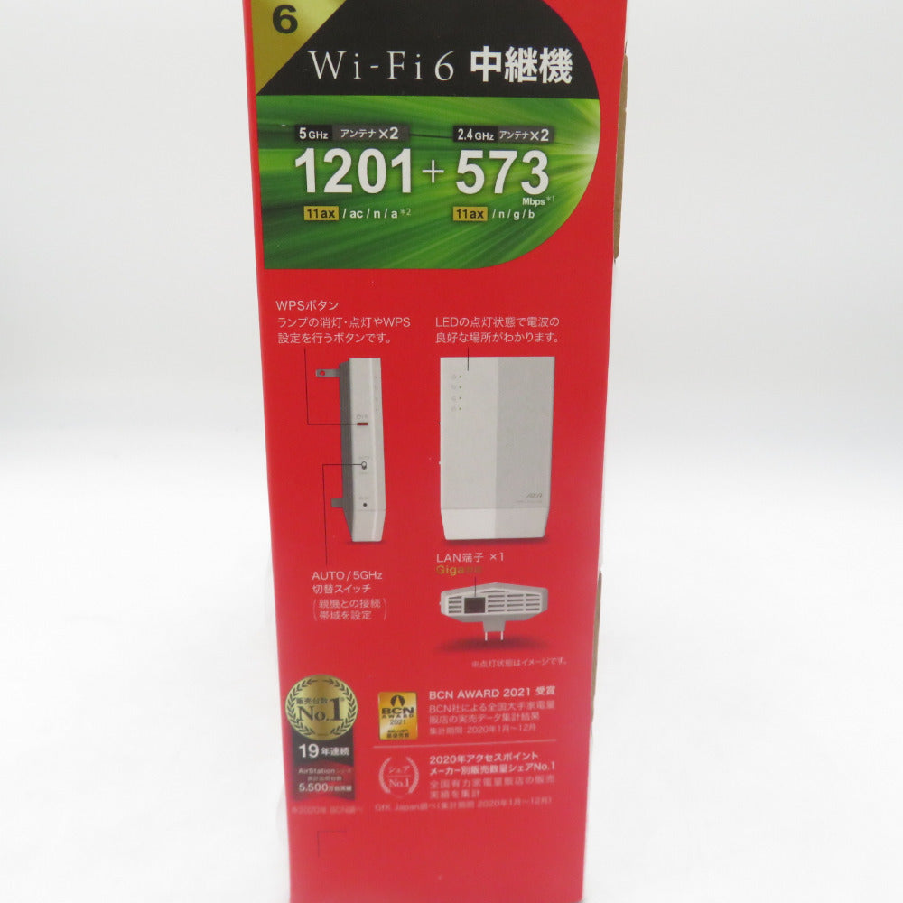 Buffalo (バッファロー) PC周辺機器 無線LAN中継器 WEX-1800AX4  Wi-Fi6(11ax) 未開封品
