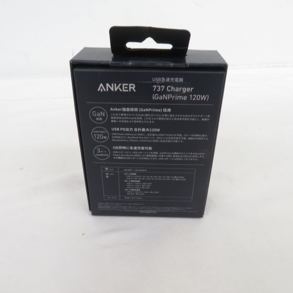Anker アンカー スマホアクセサリー 充電器 usb iphone Anker GaNPrime 120W PD USB-A & USB-C 3ポート 737 Charger
