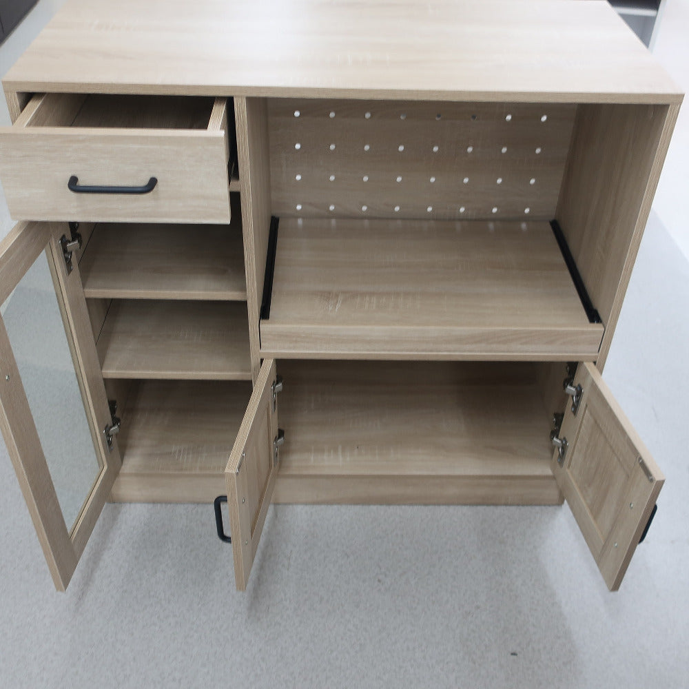 家具 キッチンボードロータイプ　木目
