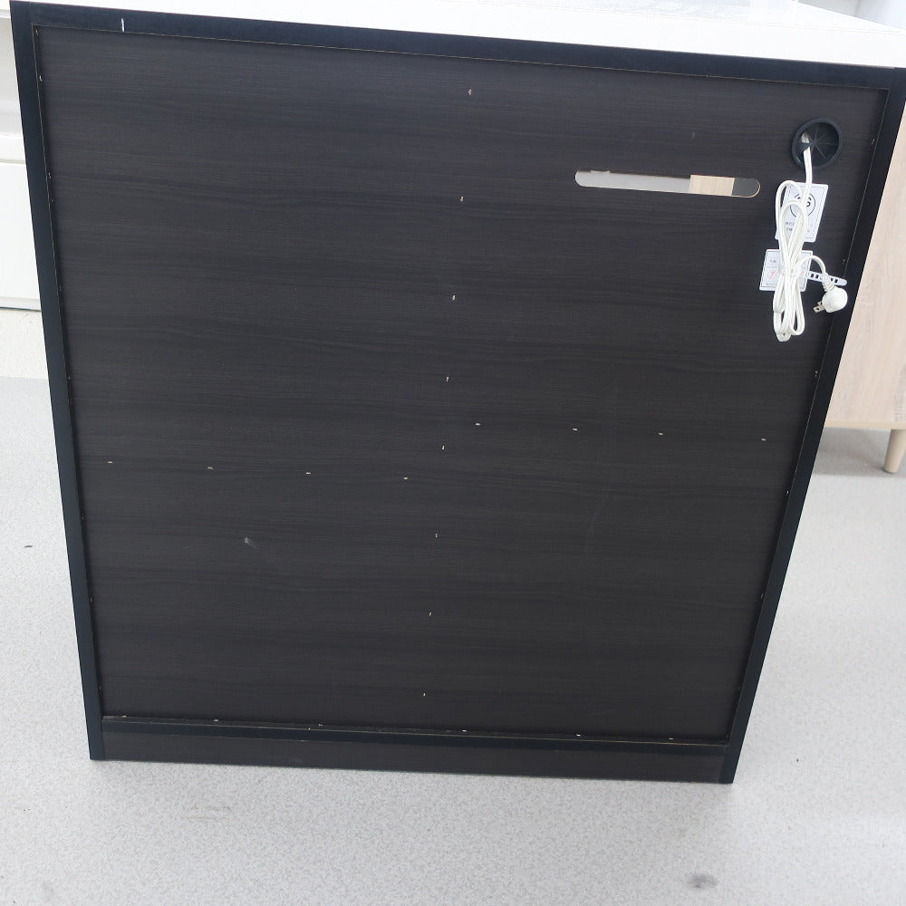 家具 キッチンボード　ロータイプ　ブラック