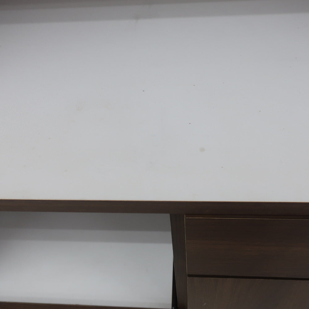 家具 キッチンボード ハイタイプ　こげ茶