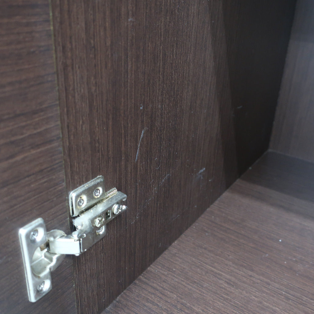 家具 キッチンボード ハイタイプ　こげ茶