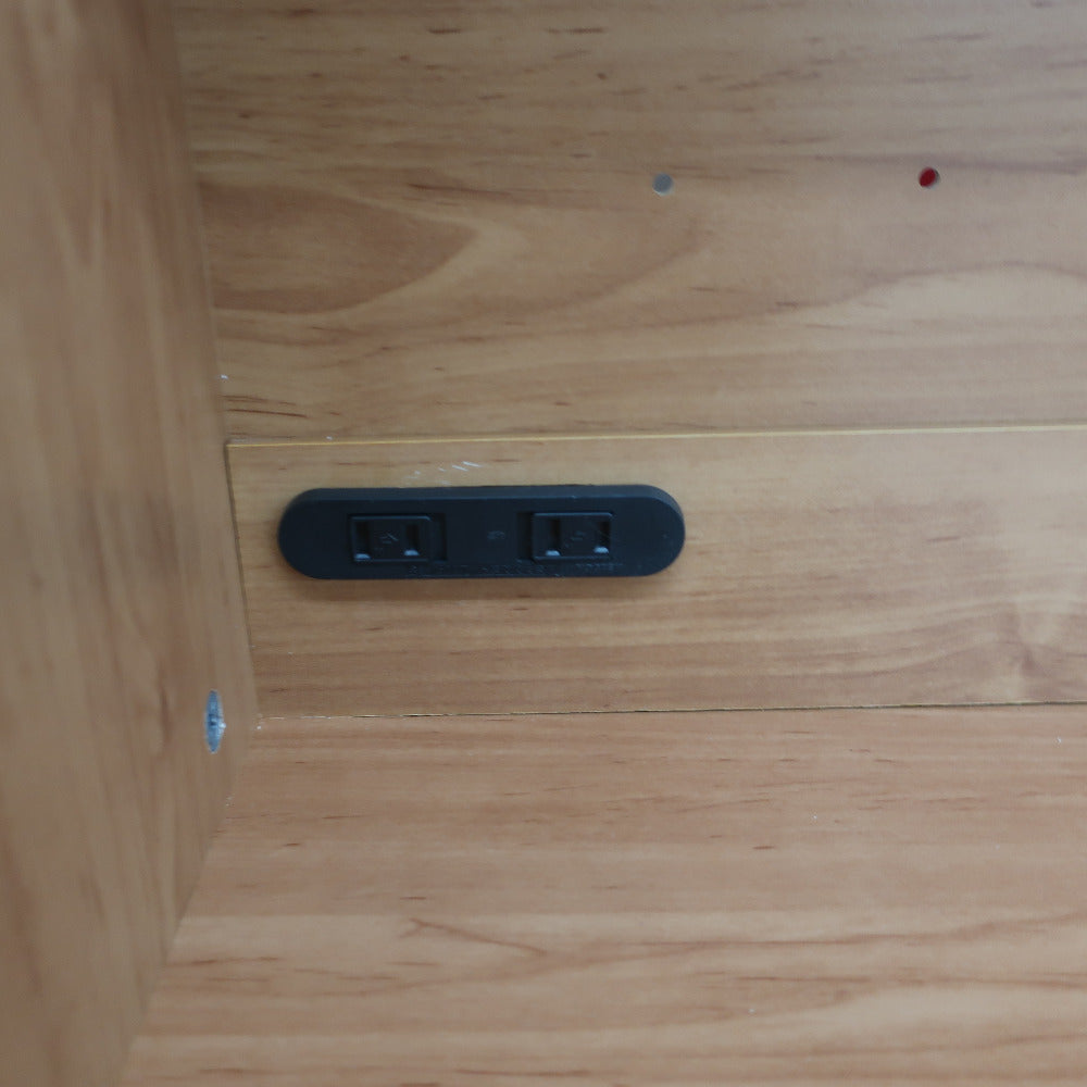 家具 キッチンボード ハイタイプ　木目　脚付き