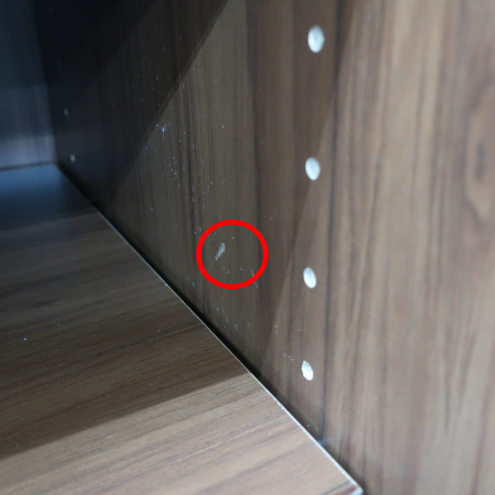 家具 キッチンボード ハイタイプ　こげ茶