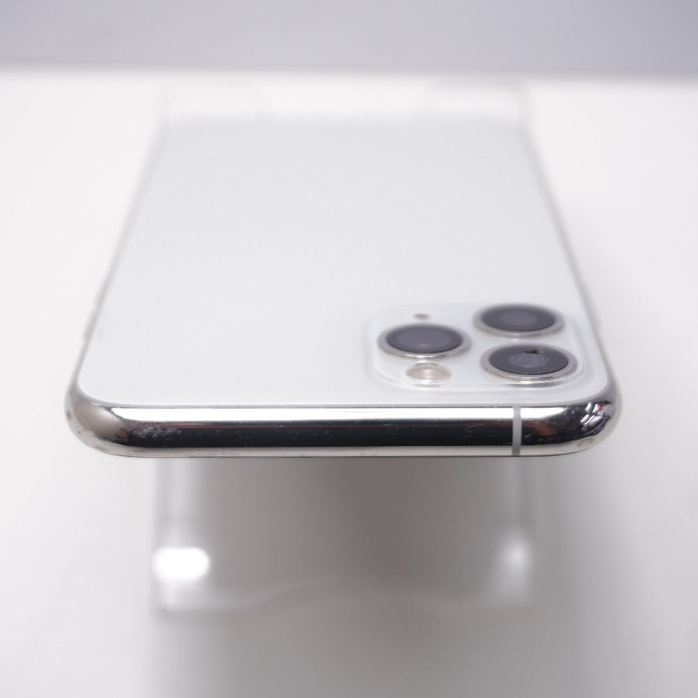 Apple iPhone 11 Pro 64GB シルバー 背面・カメラ割れあり SIMロック解除済み MWC32J/A 難あり