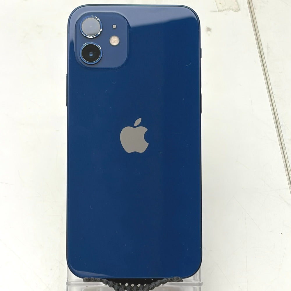 Apple iPhone 12 64GB ブルー SIMロックなし バッテリー最大容量74% サービス表示 MGHR3J/A 中古