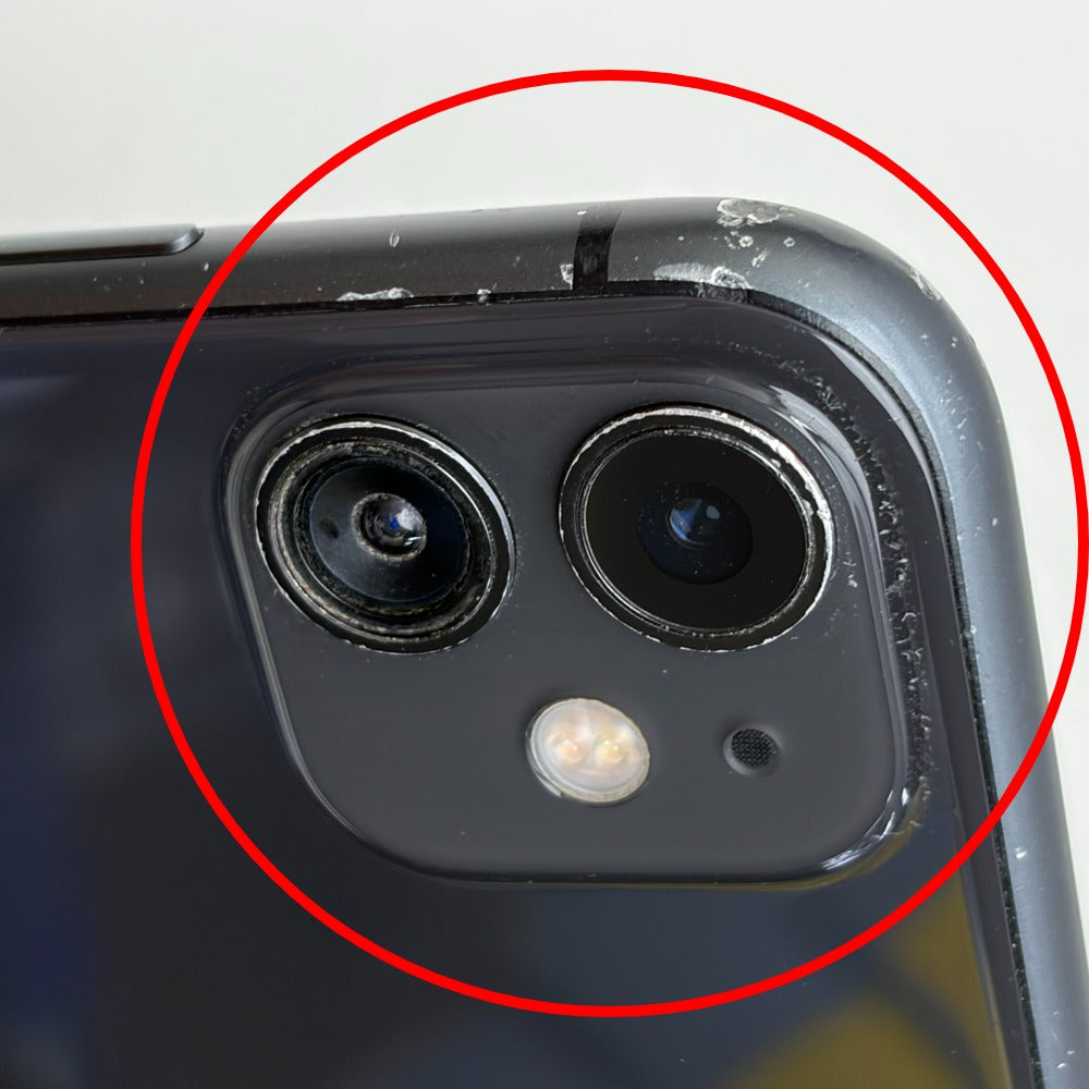 Apple iPhone 11 128GB ブラック SIMフリー バッテリー最大容量76% サービス表示 キズ複数 NWM02J/A 中古