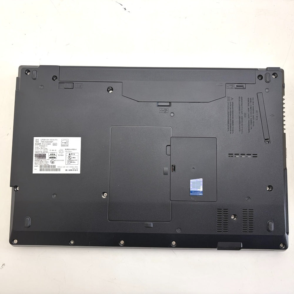 富士通 ノートパソコン LIFEBOOK Aシリーズ 15.6型ワイド液晶モデル A5510/FX Core i5-10210U 1.6GHz/メモリ8GB/SSD256GB/Win11Pro起動確認済み FMVA8804BP 中古