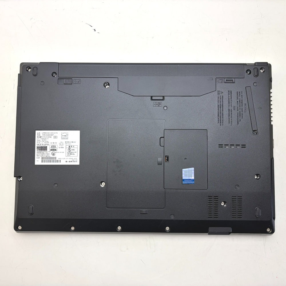 富士通 ノートパソコン LIFEBOOK Aシリーズ 15.6型ワイド液晶モデル A5510/FX Core i5-10210U 1.6GHz/メモリ8GB/SSD256GB/Win11Pro起動確認済み FMVA8804BP 中古