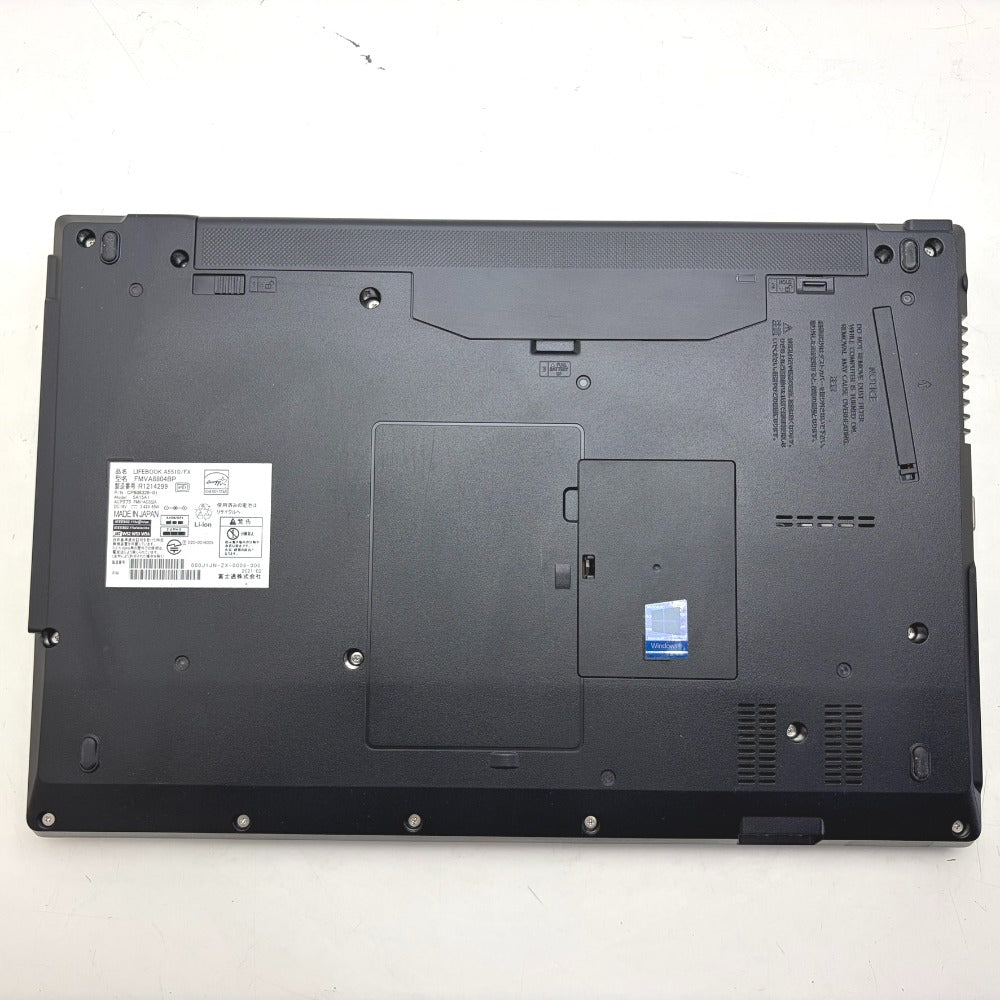 富士通 ノートパソコン LIFEBOOK Aシリーズ 15.6型ワイド液晶モデル A5510/FX Core i5-10210U 1.6GHz/メモリ8GB/SSD256GB/Win11Pro起動確認済み FMVA8804BP 中古