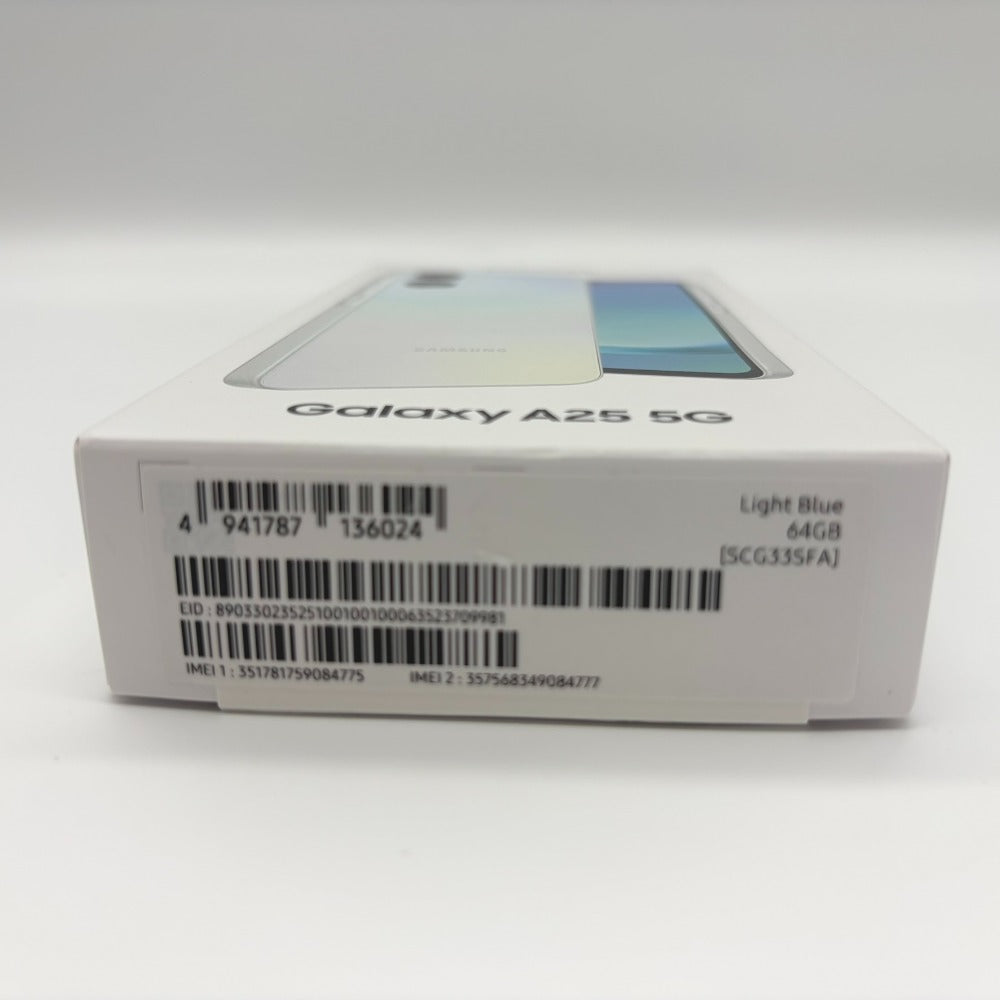 SAMSUNG サムスン Galaxy A25 5G 64GB Light Blue SCG33SFA 開封済み 未使用品 中古