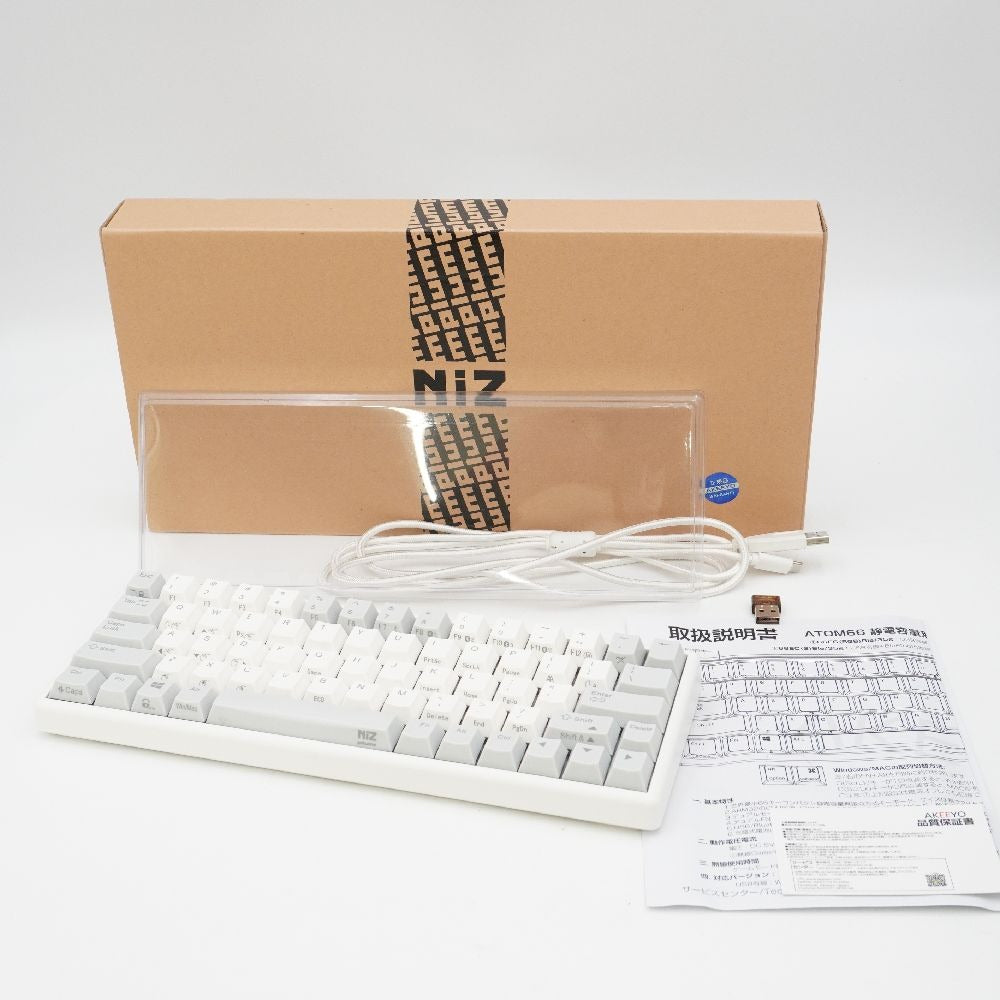 NiZ Plum Atom66(S) Ble/35gf adapter 静電容量無接点方式ワイヤレスキーボード ゲーム周辺機器 美品