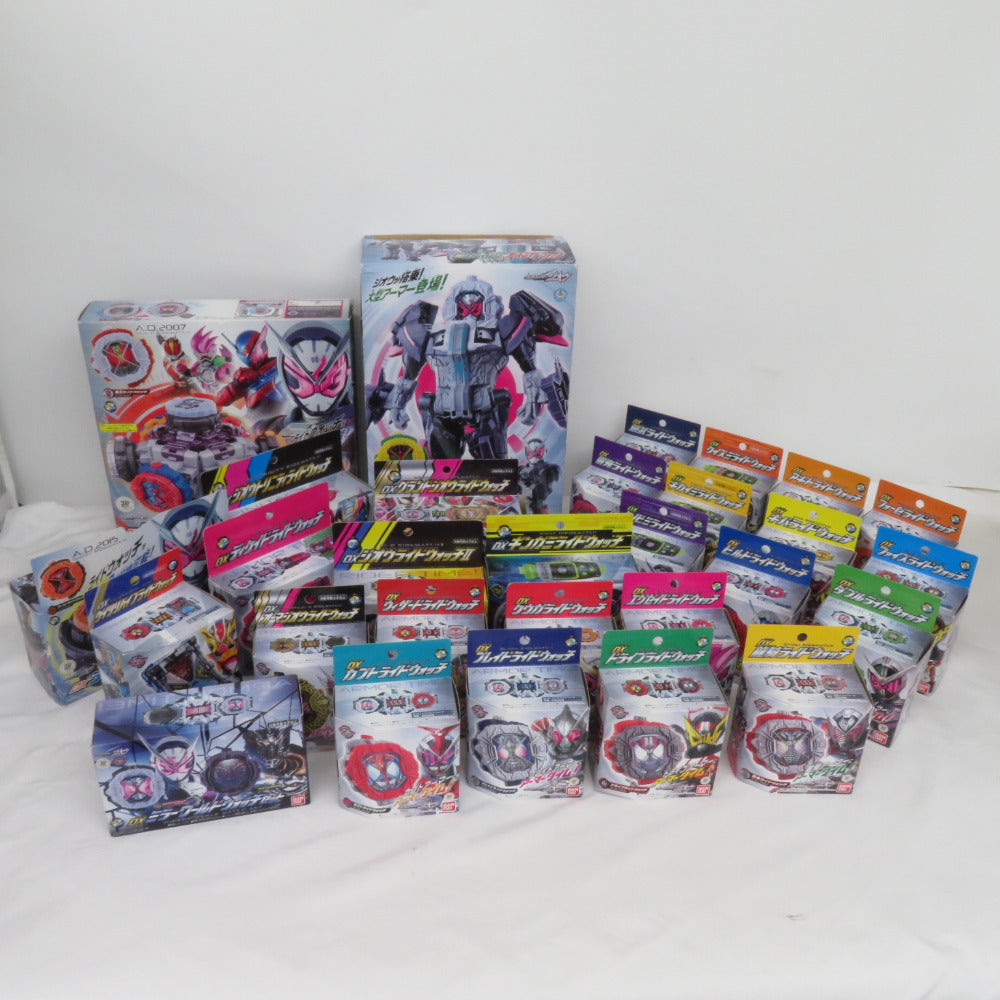 【まとめ売り】ばら売り不可 BANDAI タイムマジーン・ウォッチダイザー・DXライドウォッチホルダー・ライドウォッチ26個 開封品 バンダイ おもちゃ・玩具