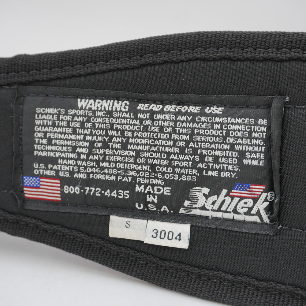 トレーニングベルト Schiek シーク パワーリフティングベルト Sサイズ レッド 約69-81cm 面ファスナー部分ほつれあり 3004