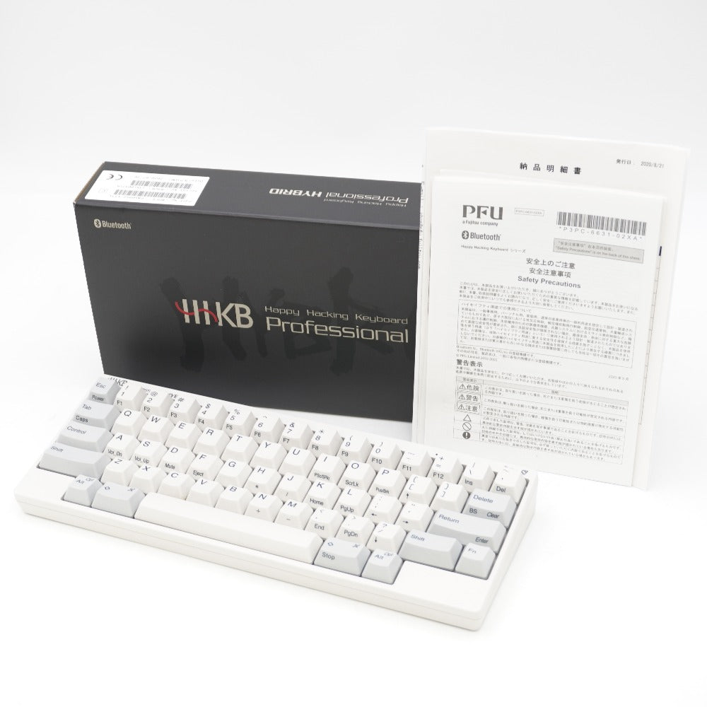 PFU ピーエフユー HHKB Professional HYBRID Type-S 英語配列／白 Happy Hacking Keyboard PD-KB800WS