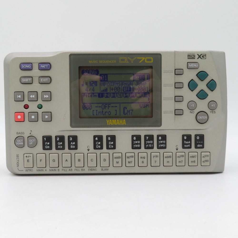 YAMAHA QY70 シーケンサー リズムマシン 音響機材 本体のみ 通電確認済み ジャンク