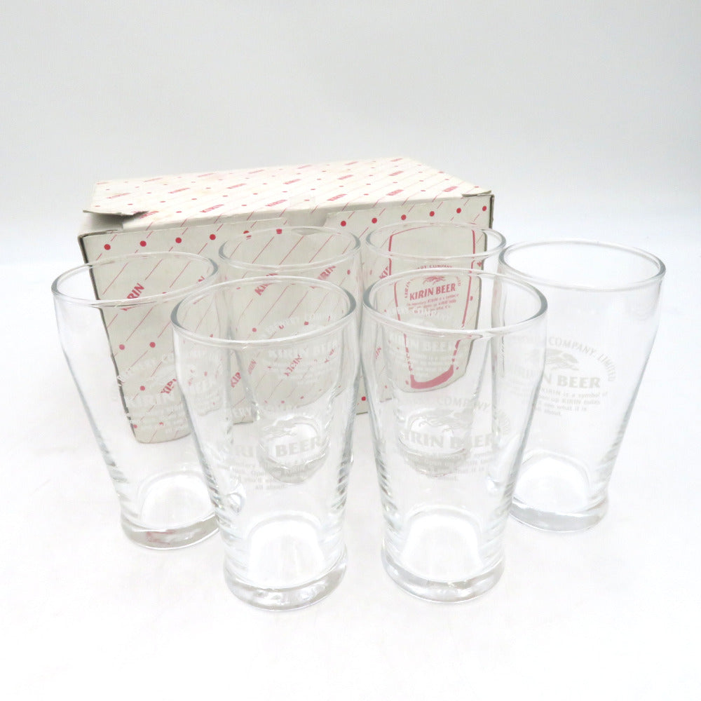 Kirin Beer (キリンビール) レトロ ビールグラス ミニグラス 6個セット 外箱イタミ有